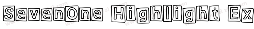 SevenOne Highlight ExtraBold字体转换